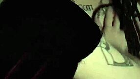 Blonde couple performs spitting blowjob and ball licking.