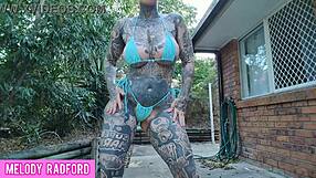 melody radford tries micro bikini, twerks and slaps her huge ass