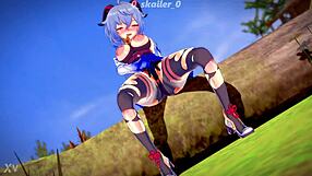 Genshin Impact’s Ganyu Masturbates with Big Tits and Ass in Wild Anime