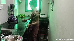 Amateur Indian couple’s rough and kinky blowjob and kitchen sex video