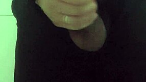 Shopping Mall Guard Masturbates Hard in Bathroom Stall.