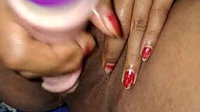 Indian Wife Hard Dildo Fuck Close Up