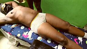 Unprofessional masseur oversteps boundaries, gripping client’s legs for intense monster cock action