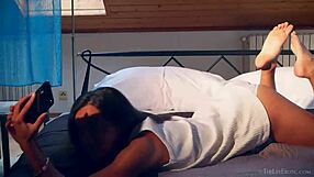 cute brunette sima from thelifeerotic relaxes with solo fingering and masturbation.