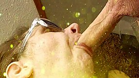 Sensual deep throat performed on large uncut cock.