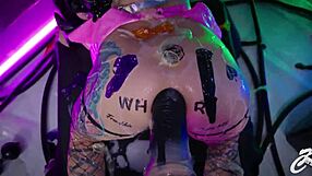 I got my holes destroyed by a huge monster dildo