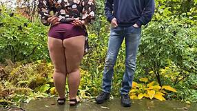 Couple Bonding Outdoors With Homemade Fun