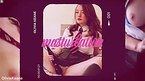 Hot teen plays with curvy ass first time, foreplay leads to orgasm jerk off