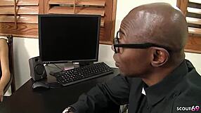 Petite Teen Takes Black Monster Cock After Lesson