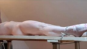 Tied Slave Masturbated On Desk With Candles Humiliation Blowjob