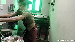 Amateur Indian couple’s rough and kinky blowjob and kitchen sex video