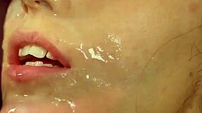 Nasty Babe Swallows Massive Sperm Loads