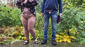 Couple Bonding Outdoors With Homemade Fun