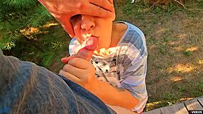 Rubbing panties for horny stepsister and powerful cumshot