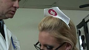 Blonde MILF in heels dominates her doctor with raw passion