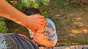 Rubbing panties for horny stepsister and powerful cumshot