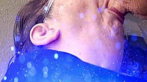 Sensual deep throat performed on large uncut cock.