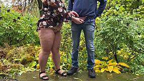 Couple Bonding Outdoors With Homemade Fun