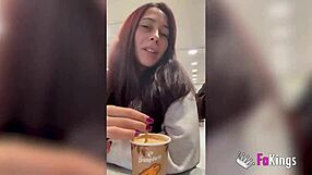 Petite Sofia Squeezes 10-Inch Cock, Nympho in Bathroom Action