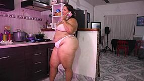 University Friends Have Rough Sex with Latina Milf in Kitchen Doggy Style