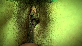 Hairy horny pussy closeup big dick teasing