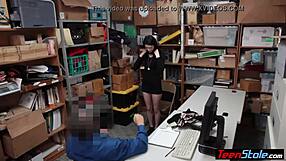 Pale Tiny Teen Suspect Punished by LP Officer