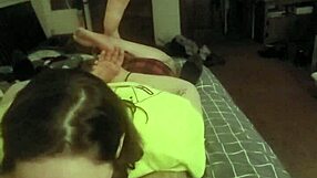 laying on stomach deepthroating