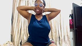 Ebony Mom Flexes Her Massive Tits With Pride