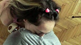 Fishnet Fucktoy Candie Cross Choked, Gagged, And Cum Dumped In Doggystyle Fucking!