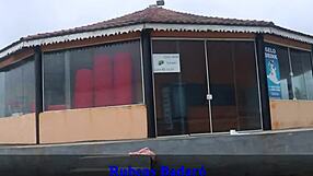 Latina Brunette Bent Over For Doggystyle Ass Fucking On Beach