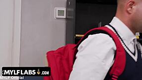 Nicky Rebel seduced by hot MILF Carmen Valentina at school