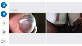 He couldn't hold back and came in one minute on video call