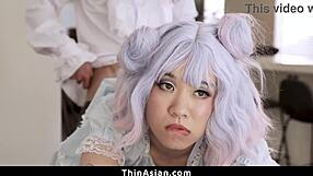 Asian Teen 18+ Eager To Ride Big Cock, Tight Pussy Ready