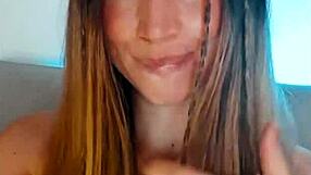 tattoed babe going crazy on webcam with fingering