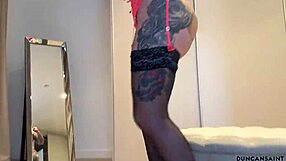 Tattooed whore gets nailed by a British stud