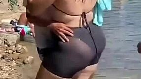 Attractive woman with a nice figure enjoys casual conversation