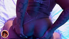 Honeydippedc gets railed hard by itsthebeast's monster cock in cowgirl position, deepthroating and sucking