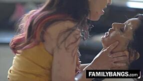 leda and serena in kitchen scene