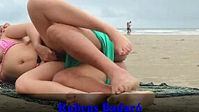 Latina Brunette Bent Over For Doggystyle Ass Fucking On Beach
