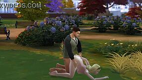 A military man had a good time in the park, enjoying himself