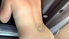 big booty streetwalker with perfect tits bangs cowgirl, gets pounded standing in public, takes cum in mouth, oops!