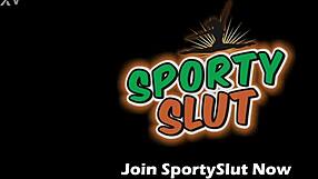 beautiful puffy cameltoe on petite body in tight white leggings during yoga workout