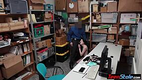 Pale Tiny Teen Suspect Punished by LP Officer