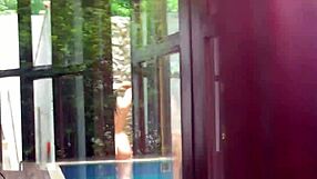 I spied two girls bathing in the garden, then they caught me masturbating and invited me to join.