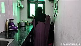 hey, check this indian muslim couple, hot wife in burqa banged in kitchen