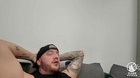 Our dirty maid cleans up with her mouth in a threesome.