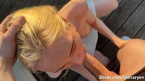 Amateur fucked and creampied outdoors? Teasing public thrill!