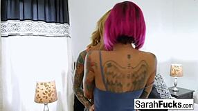 Big Titty Tattooed Lesbians Featuring Blonde Skinny MILF Pornstars with Ass