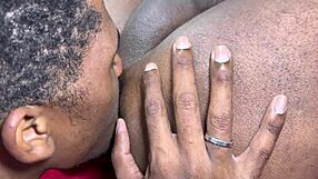 Huge muscular bodybuilder rolls up my big ass and beats the milk