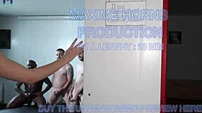 Hey, check out this hardcore gangbang in the club where she gets wrecked by three cocks, featuring noochka, maxime, horns, and joss lescaf